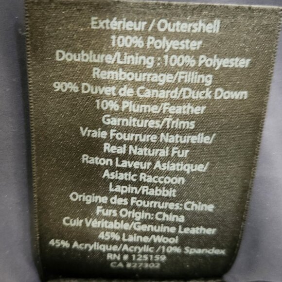 💥HOT ITEM!💥MACKAGE TRISH Down Coat w/ Asiatic Racoon & Rabbit Fur in Ink - Picture 15 of 16